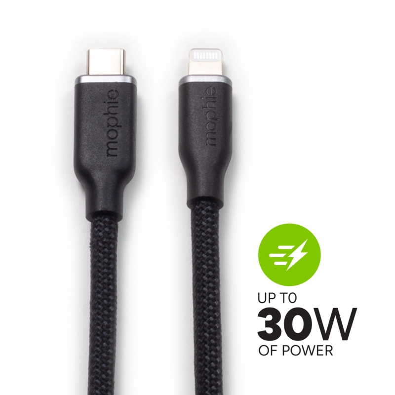 CABLE USB-C A LIGHTNING 2M 30W MOPHIE NEGRO - 7