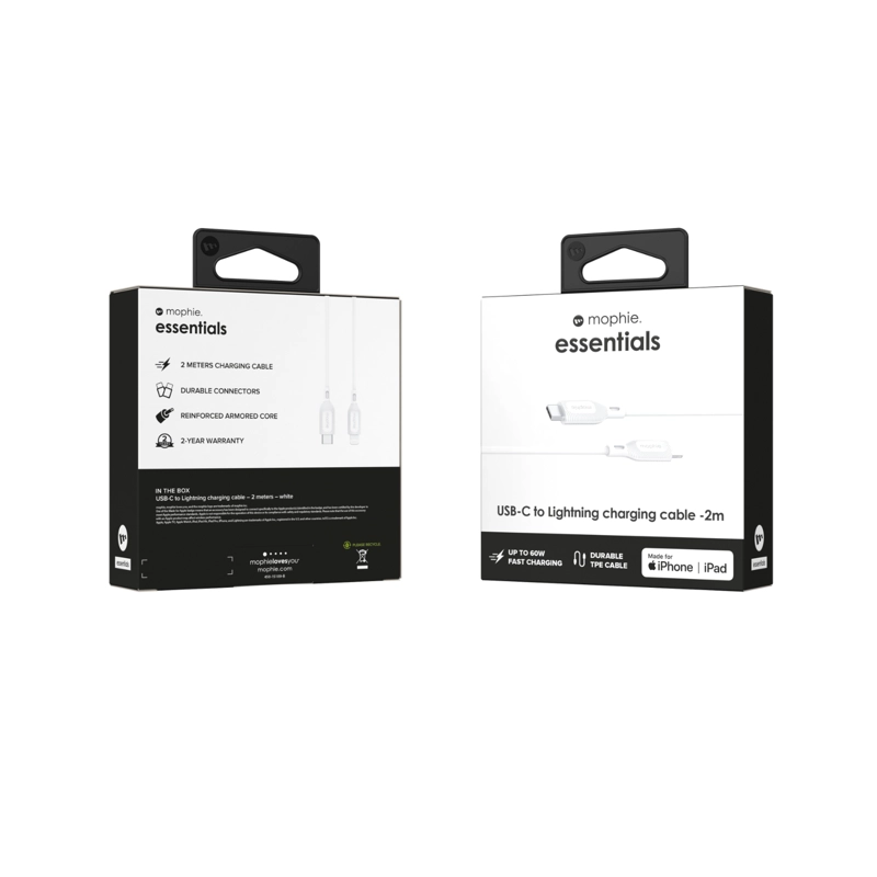 CABLE USB-C A LIGHTNING 2M 60W MOPHIE BLANCO - 6