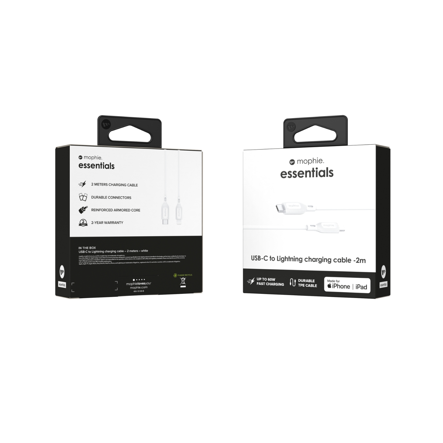 CABLE USB-C A LIGHTNING 2M 60W MOPHIE BLANCO - 6