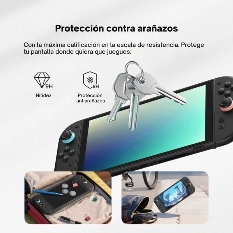 LAMINA VIDRIO TEMPLADO ANTIREFLEJOS PARA NINTENDO SWITCH 2 - 3