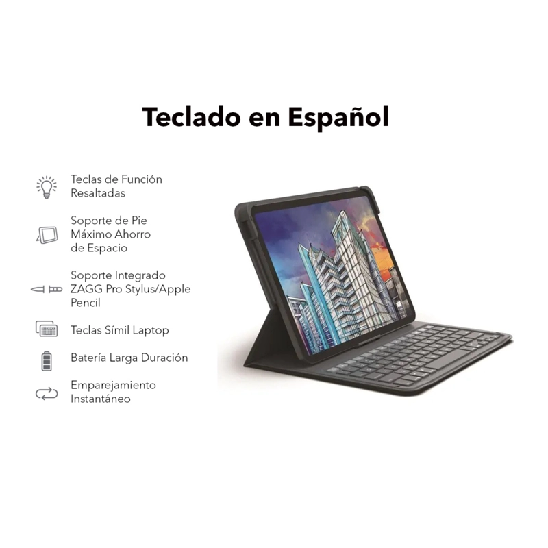 TECLADO CON FUNDA MESSENGER FOLIO 2 PARA IPAD 11 (A16) ES - 3