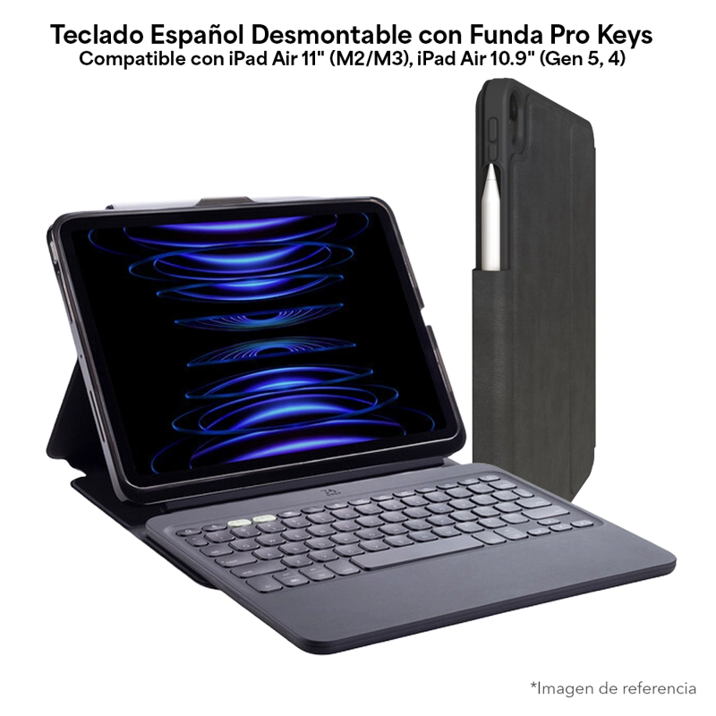 TECLADO CON FUNDA PRO KEYS 2 PARA IPAD AIR 11 (M2, M3) ES - 2