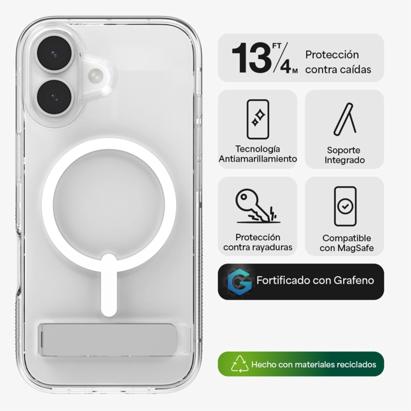 CARCASA CRYSTAL PALACE SNAP PARA IPHONE 17 TRANSPARENTE - 3