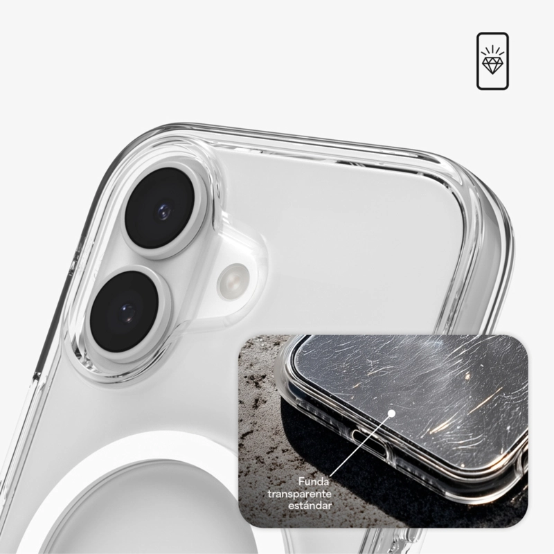 CARCASA CRYSTAL PALACE SNAP PARA IPHONE 17 TRANSPARENTE - 8