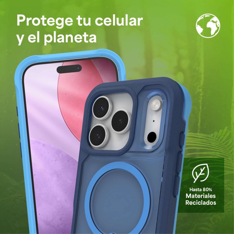 CARCASA RAINIER SNAP PARA IPHONE 17 PRO HORIZONTE COBALTO - 9