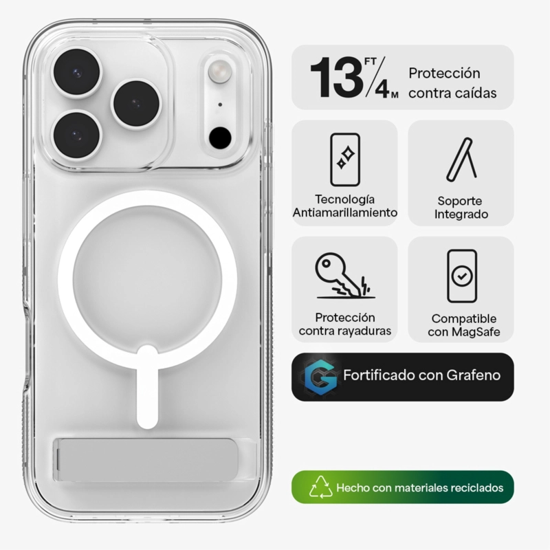 CARCASA CRYSTAL PALACE SNAP PARA IPHONE 17 PRO TRANSPARENTE - 2