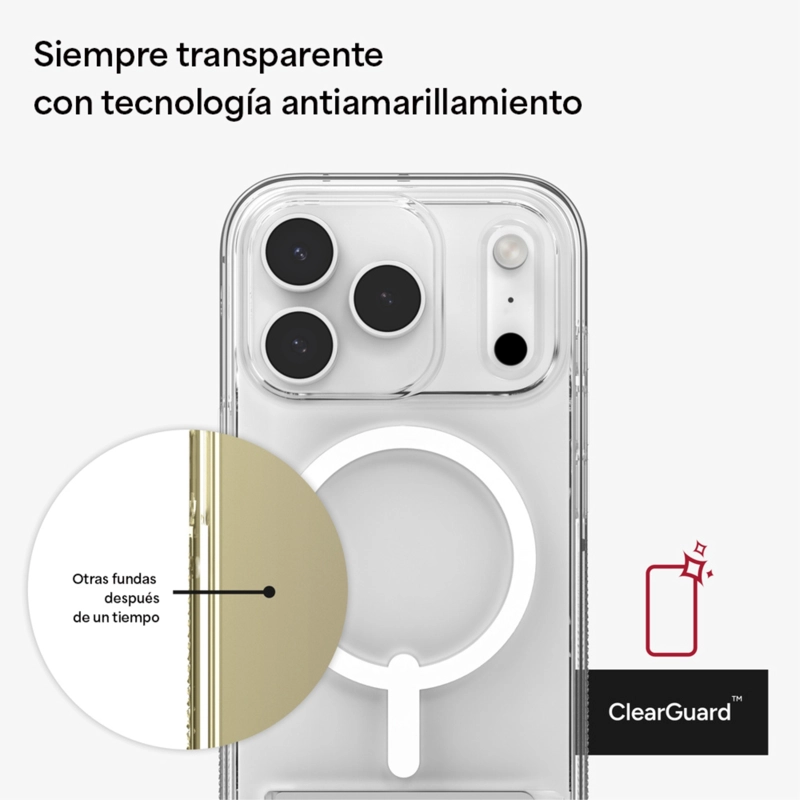 CARCASA CRYSTAL PALACE SNAP PARA IPHONE 17 PRO TRANSPARENTE - 5