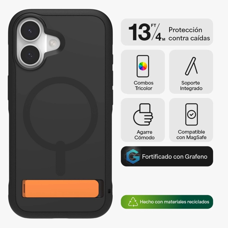 CARCASA SEDONA SNAP PARA IPHONE 17 NEGRO INTENSO - 2