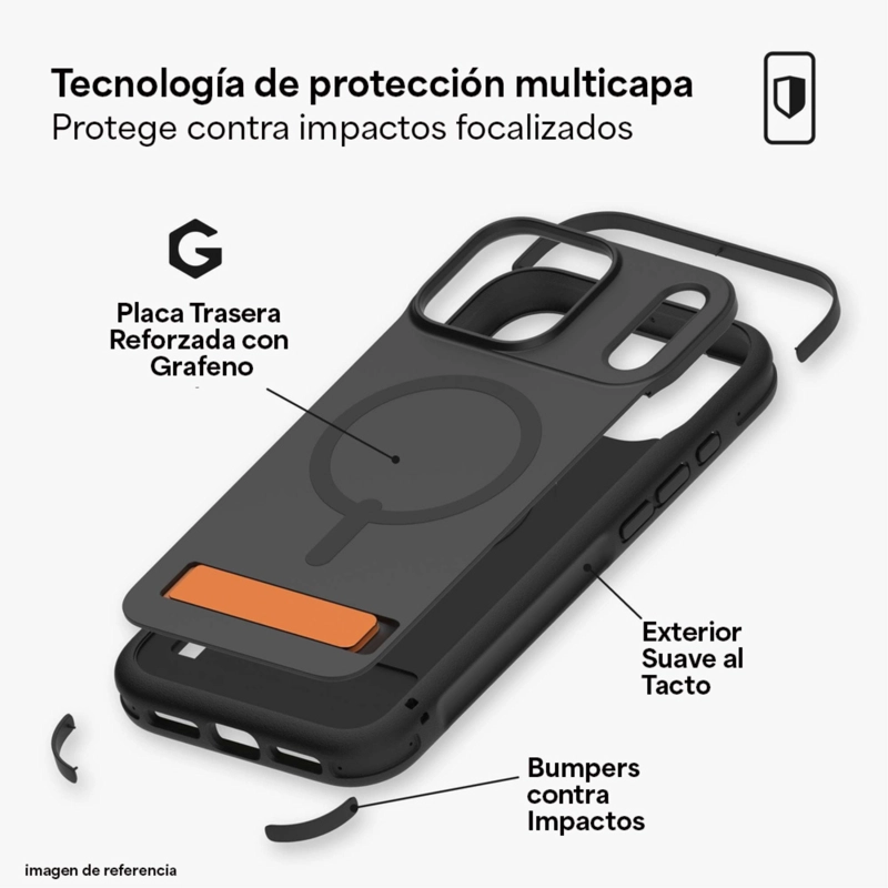 CARCASA SEDONA SNAP PARA IPHONE 17 NEGRO INTENSO - 3