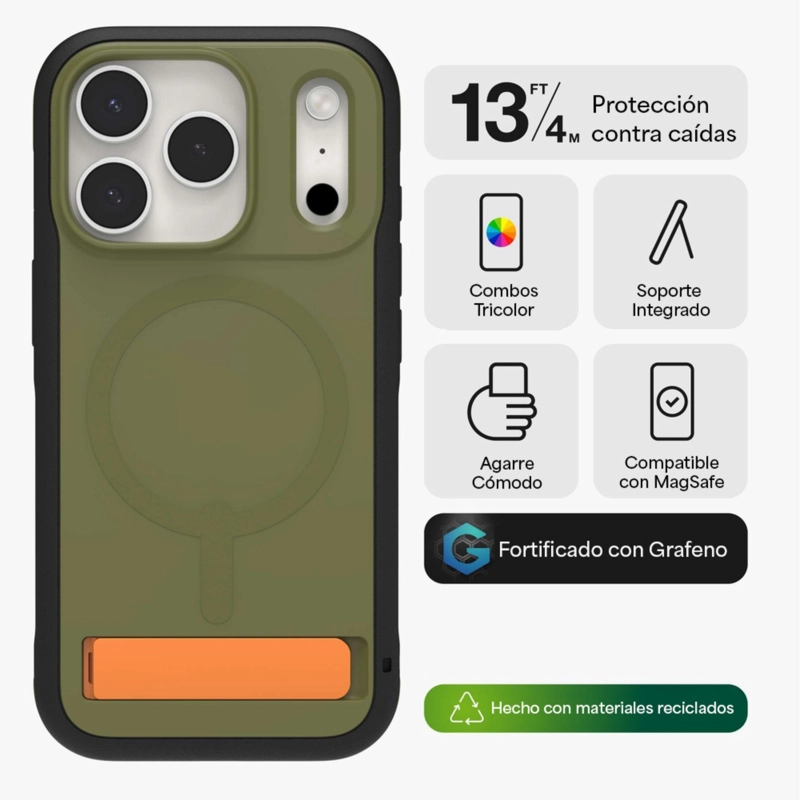 CARCASA SEDONA SNAP PARA IPHONE 17 PRO MAX VERDE MARINO - 2