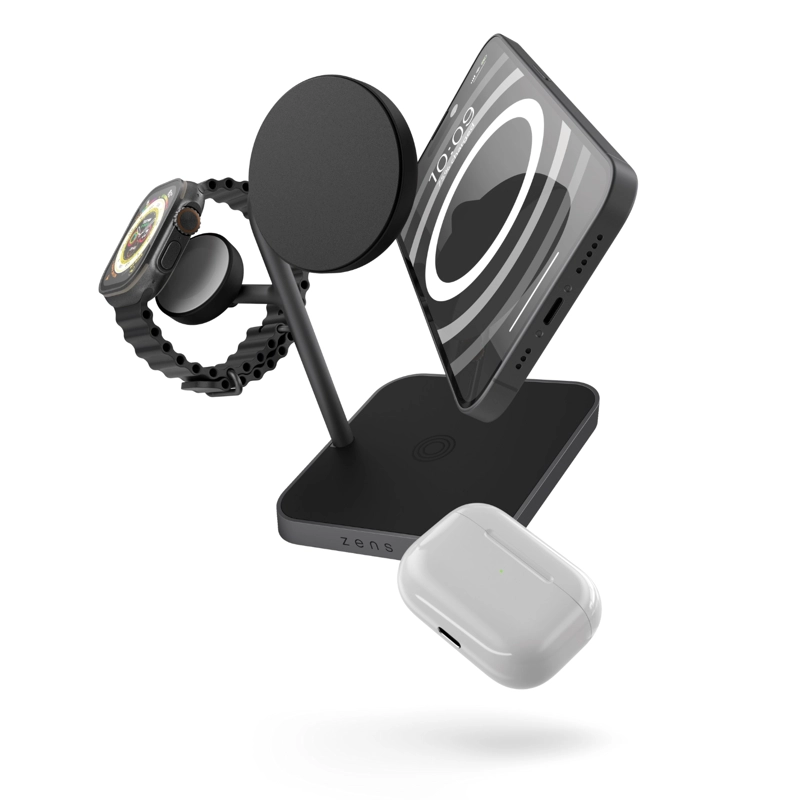 BASE DE CARGA QI2 3 EN 1 ZENS OFFICE CHARGER PRO NEGRA - 3