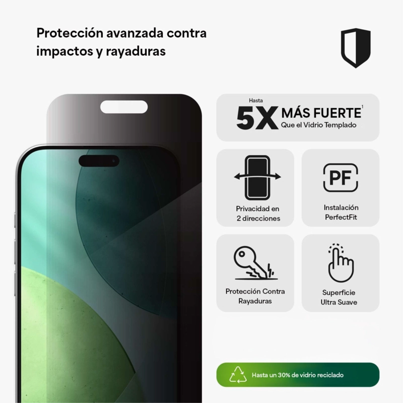 PROTECTOR DE PANTALLA PARA IPHONE AIR GLASS EITE PRIVACY - 3