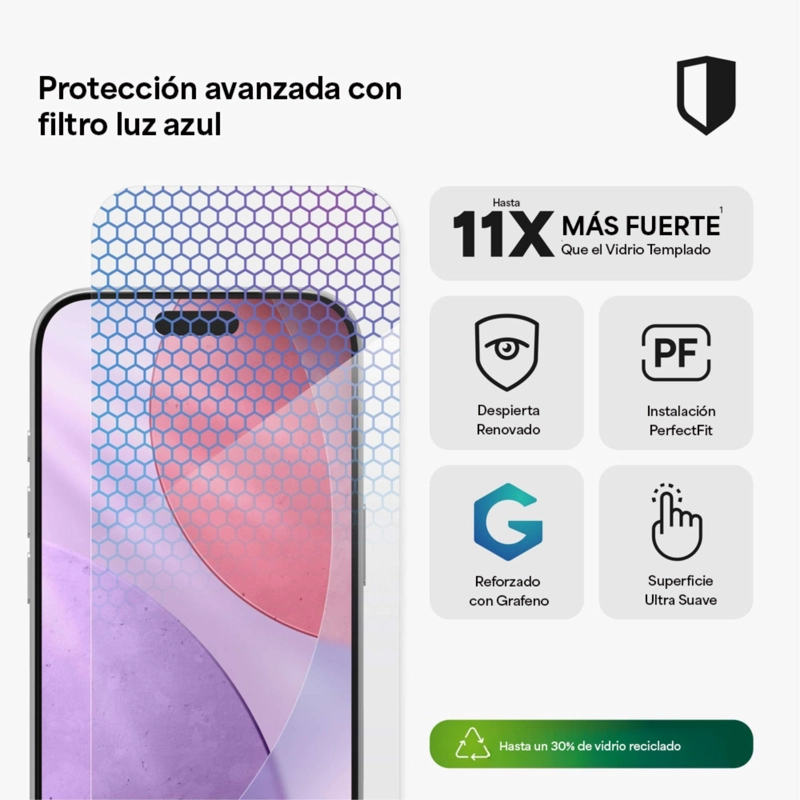 PROTECTOR DE PANTALLA PARA IPHONE 17 PRO GLASS XTR5 - 3