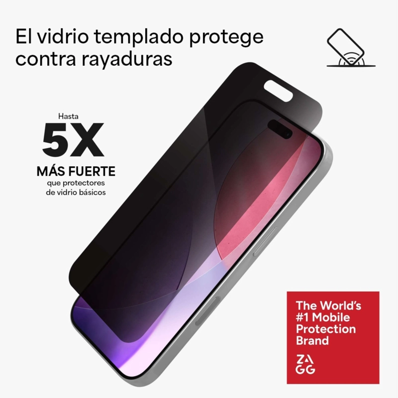 PROTECTOR DE PANTALLA ZAGG PARA IPHONE 17 PRO PRIVACY XTR - 5