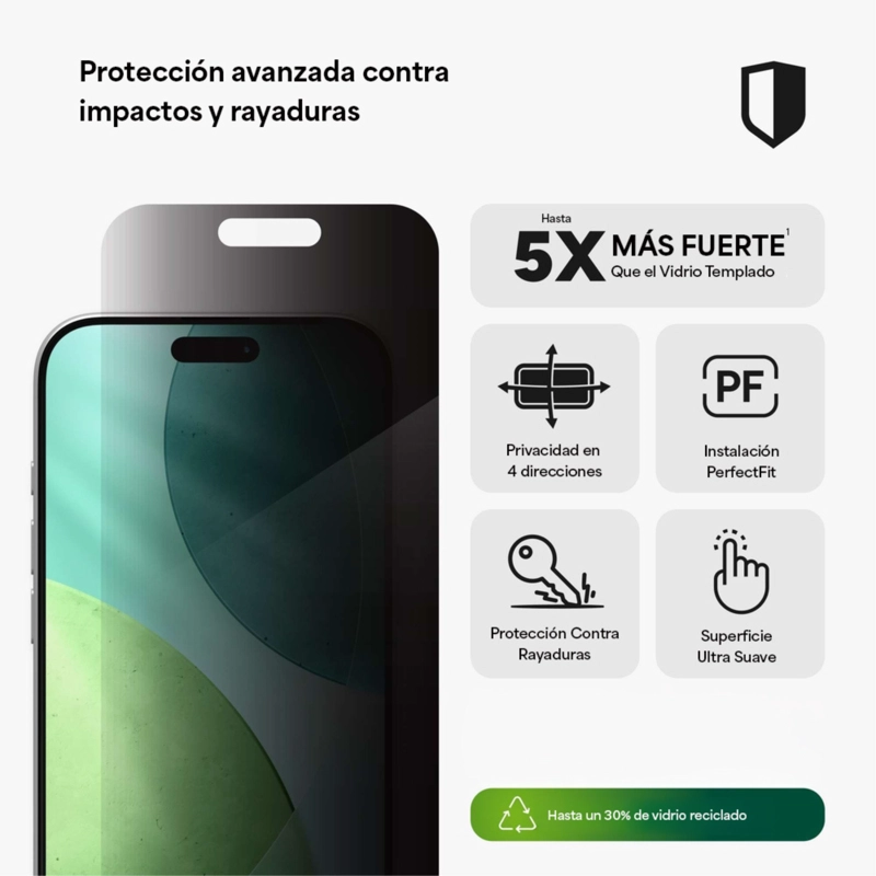 PROTECTOR DE PANTALLA ZAGG PARA IPHONE AIR PRIVACY XTR - 2