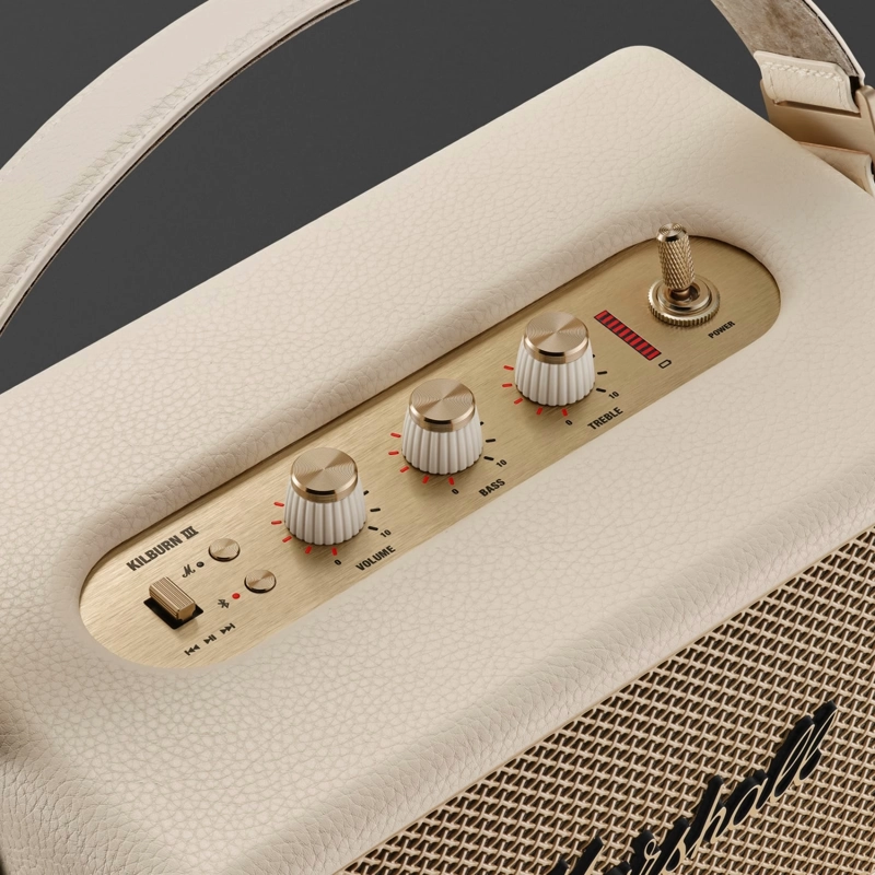 PARLANTE BLUETOOTH PORTATIL MARSHALL KILBURN III CREMA - 4