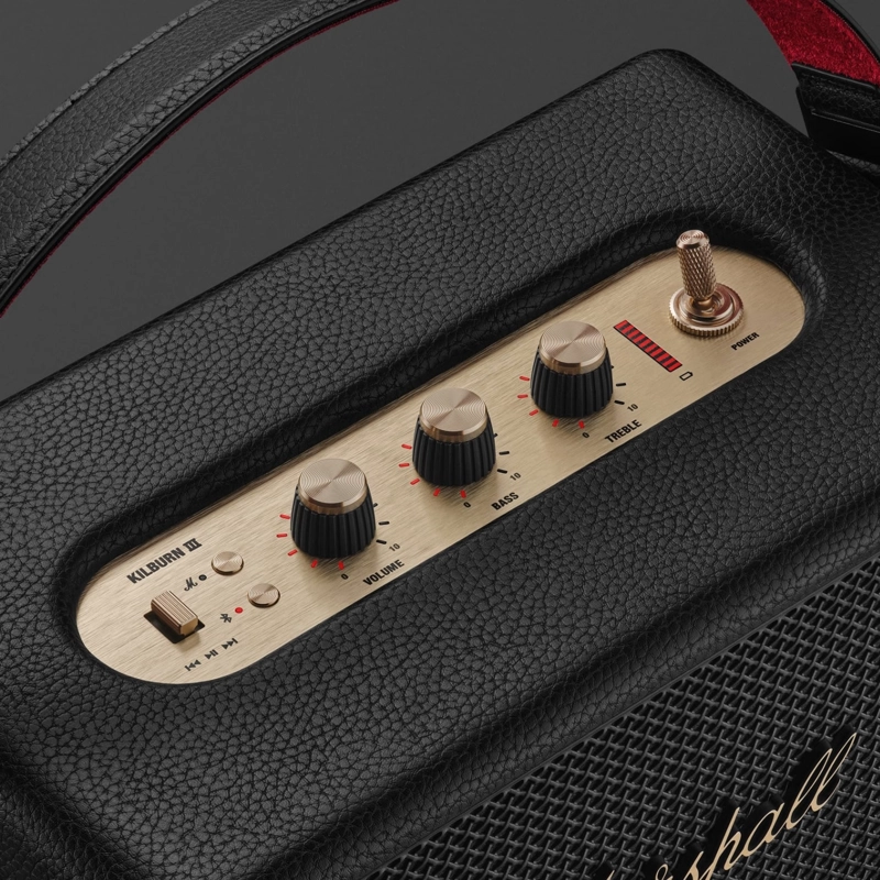 PARLANTE BLUETOOTH PORTATIL MARSHALL KILBURN III NEGRO - 4