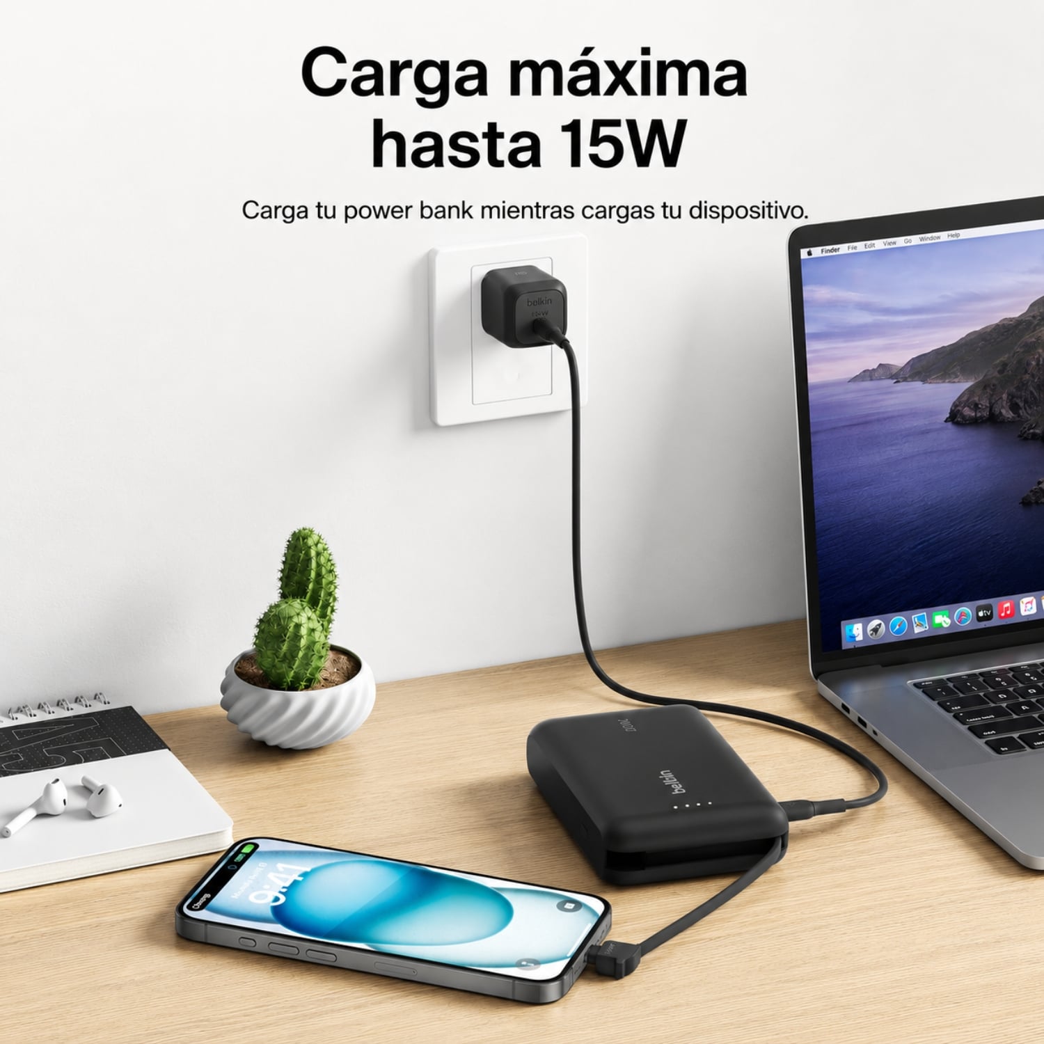 BATERIA 10.000 MAH 20W PD CON CABLE USB-C BELKIN - 6