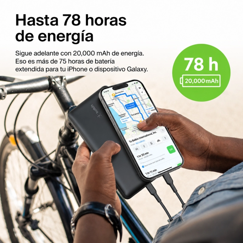 BATERIA 20.000 MAH 2XUSB-A 1XUSB-C 15W BELKIN - 6