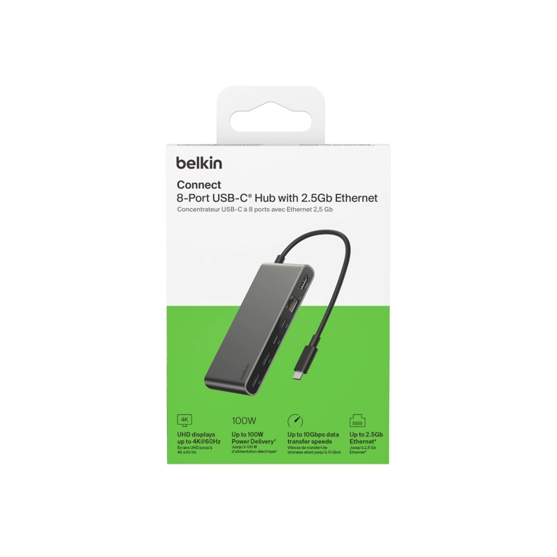 HUB USB-C DE 8 PUERTOS GRIS ESPACIAL - 7
