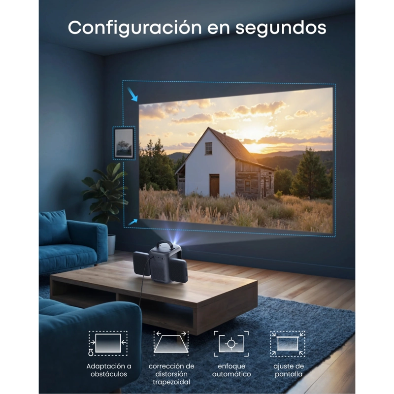 PROYECTOR PORTATIL P1I NEBULA NEGRO - 5