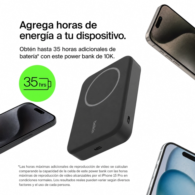 BATERIA MAGNE TICA BOOSTCHARGE PRO QI2 10.000MAH BELKIN - 3