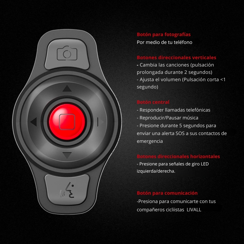 CASCO INTELIGENTE LED LIVALL BH51M NEO TALLA M GRIS - 6