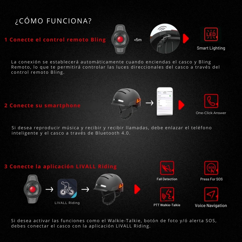 CASCO INTELIGENTE LED LIVALL BH51M NEO TALLA M GRIS - 7