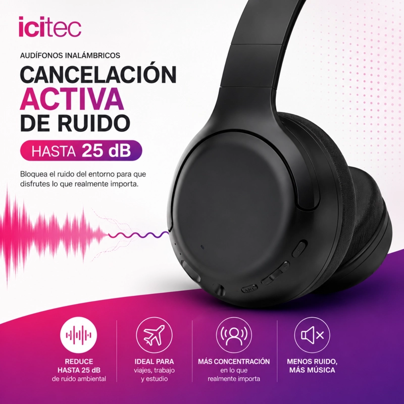 AUDIFONOS ICITEC RAK CON CANCELACION DE RUIDO - 3