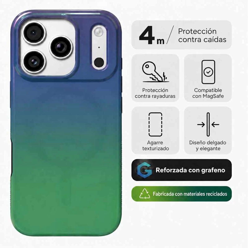 CARCASA MILAN SNAP PARA IPHONE 18 PRO TORNASOLADO - 2