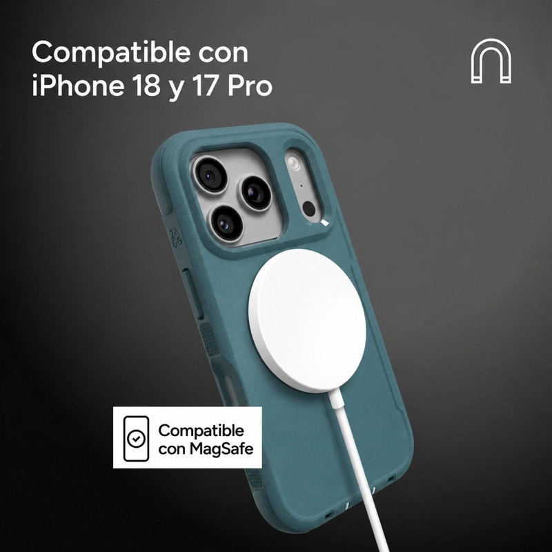 CARCASA TETON SNAP PARA IPHONE 18 PRO VERDE MUSGO - 3