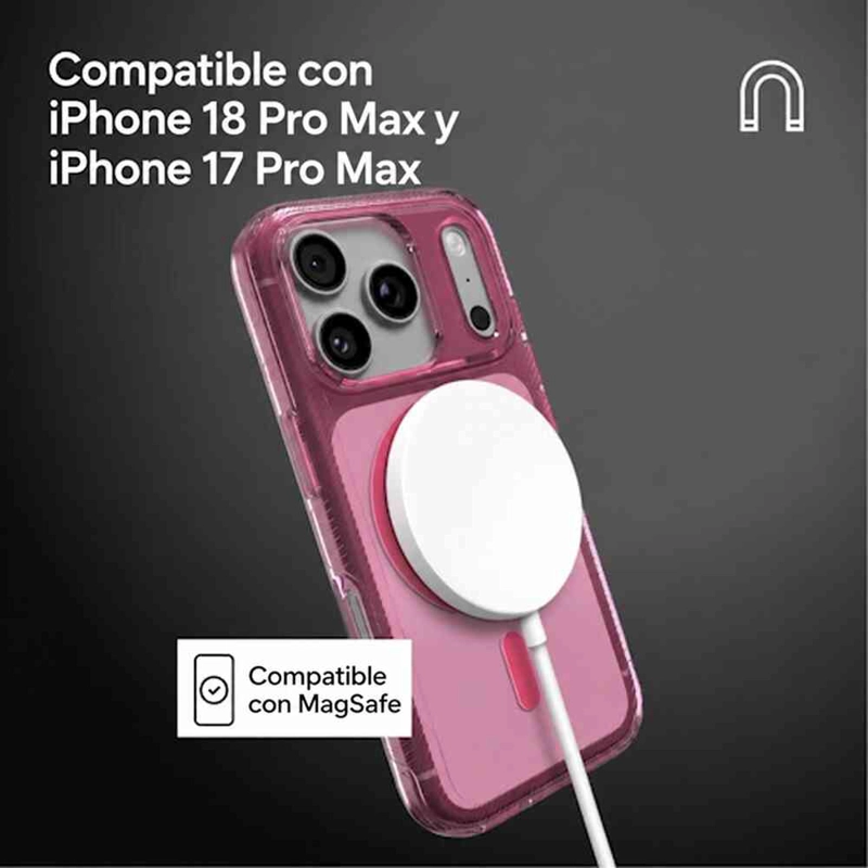 CARCASA LUXE SNAP PARA IPHONE 18 PRO MAX ROSA TRANSLUCIDO - 3