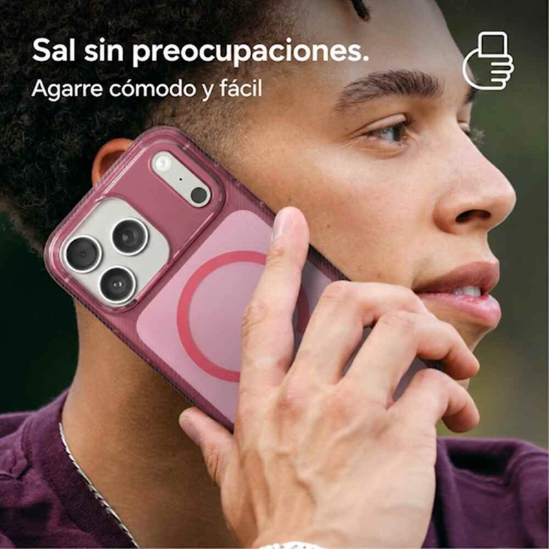 CARCASA LUXE SNAP PARA IPHONE 18 PRO MAX ROSA TRANSLUCIDO - 6