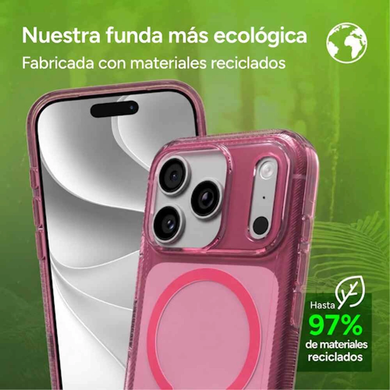 CARCASA LUXE SNAP PARA IPHONE 18 PRO MAX ROSA TRANSLUCIDO - 7