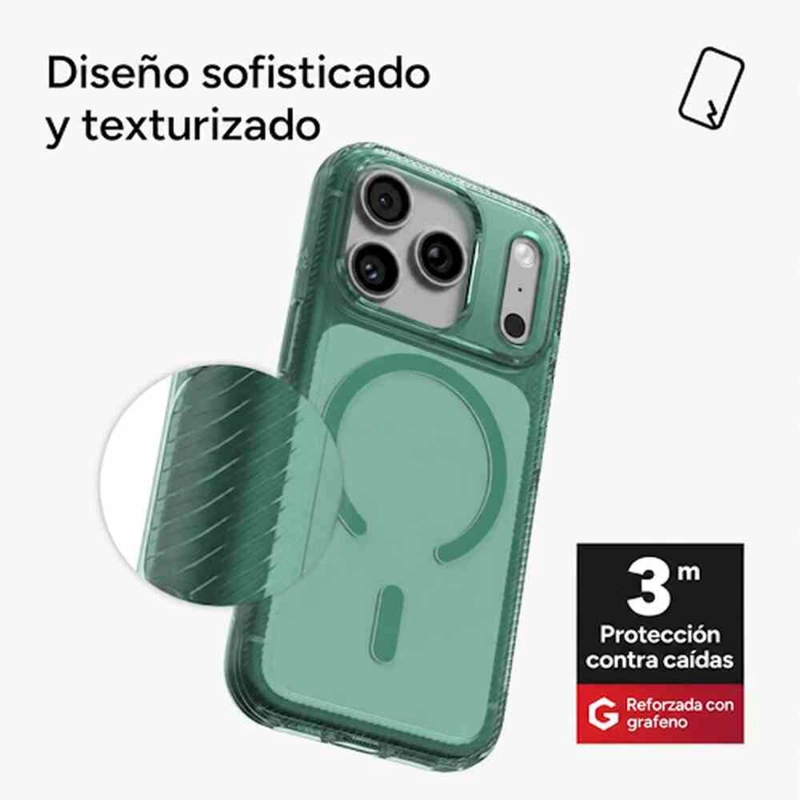 CARCASA LUXE SNAP PARA IPHONE 18 PRO MAX MENTA TRASLUCIDA - 4