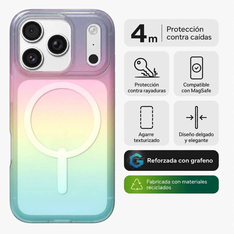 CARCASA MILAN SNAP PARA IPHONE 18 PRO MAX IRIDISCENTE - 2