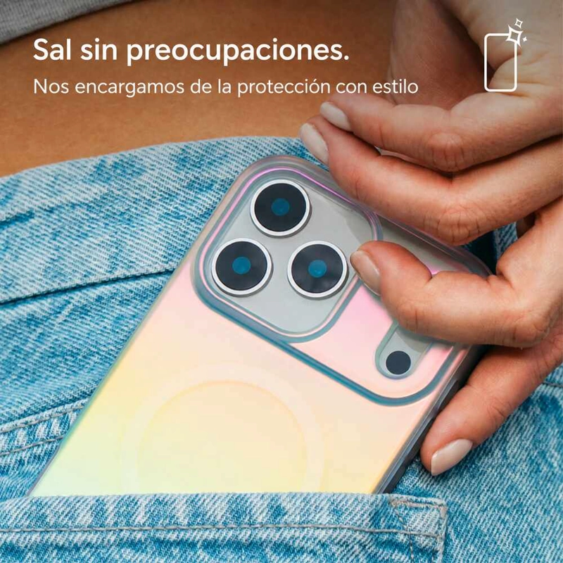 CARCASA MILAN SNAP PARA IPHONE 18 PRO MAX IRIDISCENTE - 6