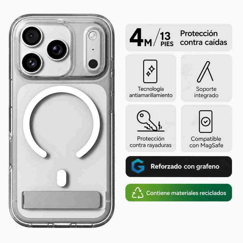 CARCASA CRYSTAL PALACE SNAP PARA IPHONE 18 PRO TRANSPARENTE - 2