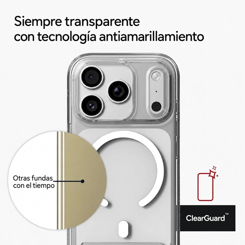 CARCASA CRYSTAL PALACE SNAP PARA IPHONE 18 PRO TRANSPARENTE - 5