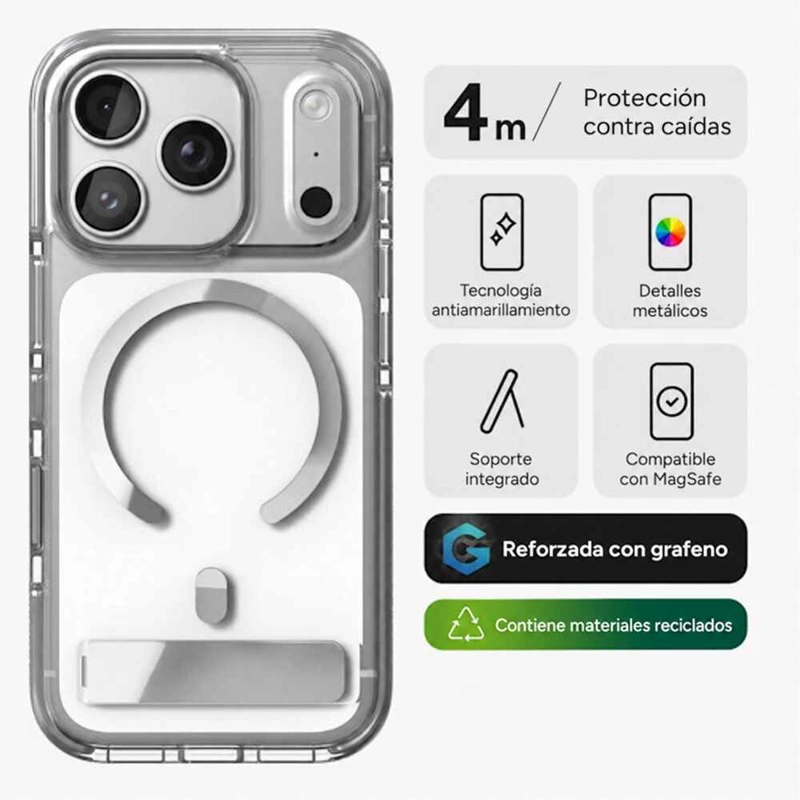 CARCASA SANTA CRUZ SNAP PARA IPHONE 18 PRO MAX PLATA - 2