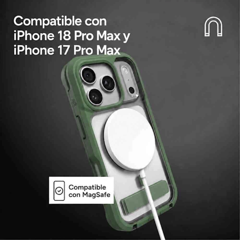 CARCASA RAINIER SNAP PARA IPHONE 18 PRO MAX VERDE SILVESTRE - 3
