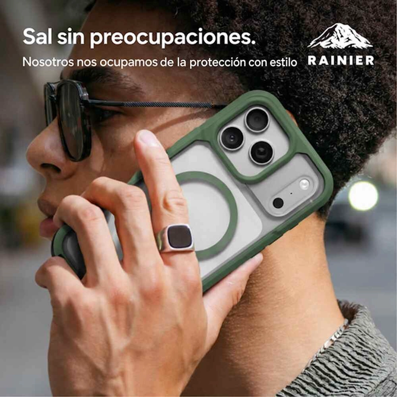 CARCASA RAINIER SNAP PARA IPHONE 18 PRO MAX VERDE SILVESTRE - 8