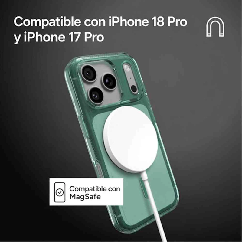 CARCASA LUXE SNAP PARA IPHONE 18 PRO MENTA TRASLUCIDA - 3