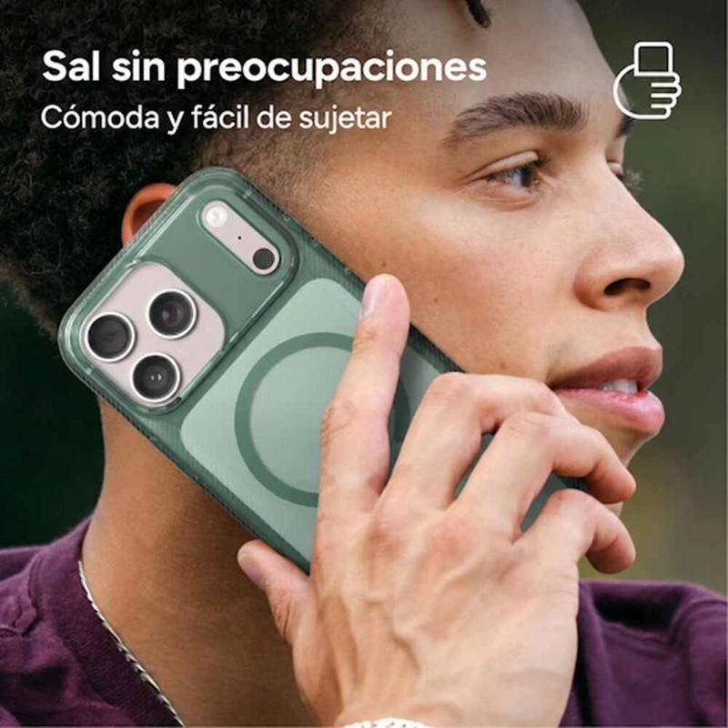 CARCASA LUXE SNAP PARA IPHONE 18 PRO MENTA TRASLUCIDA - 7