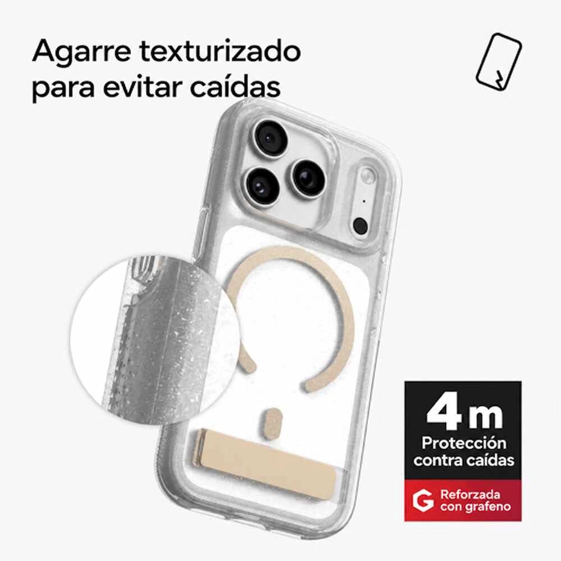 CARCASA MILAN SNAP PARA IPHONE 18 PRO MAX GLITTER ORO - 5