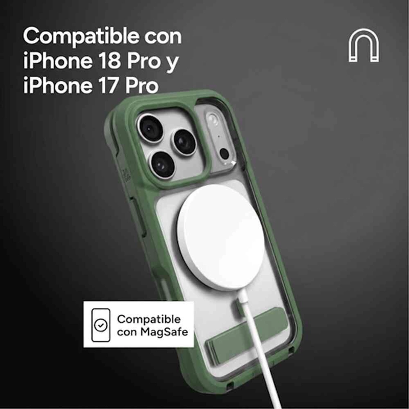 CARCASA RAINIER SNAP PARA IPHONE 18 PRO VERDE SILVESTRE - 3