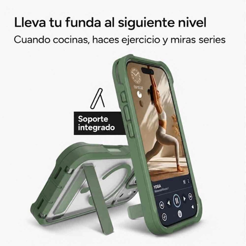 CARCASA RAINIER SNAP PARA IPHONE 18 PRO VERDE SILVESTRE - 5