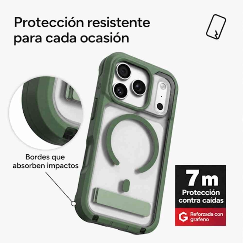 CARCASA RAINIER SNAP PARA IPHONE 18 PRO VERDE SILVESTRE - 6