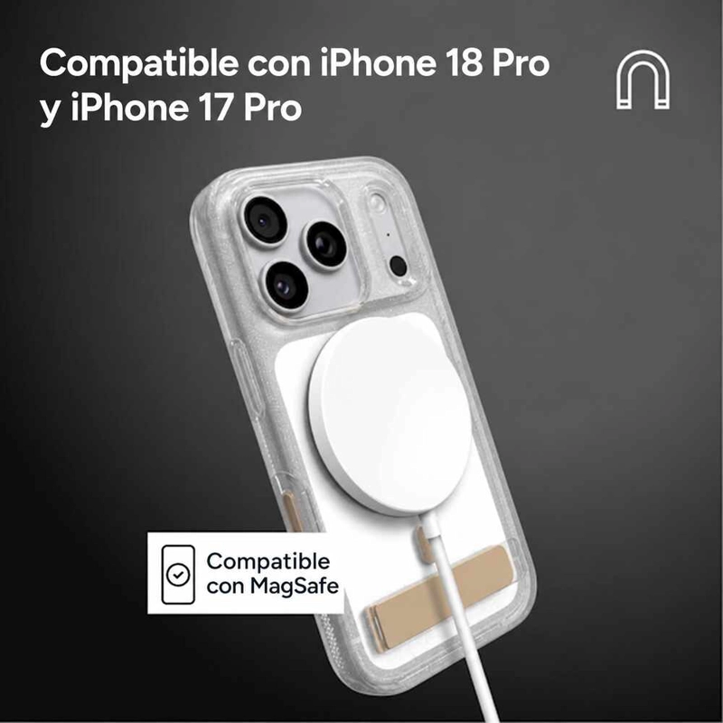 CARCASA MILAN SNAP PARA IPHONE 18 PRO GLITTER ORO - 3