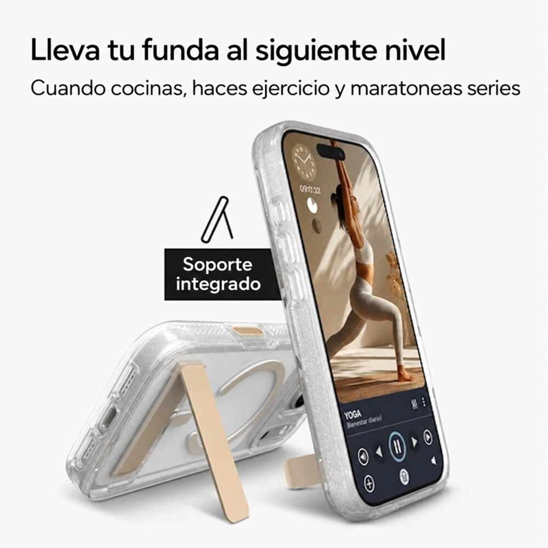 CARCASA MILAN SNAP PARA IPHONE 18 PRO GLITTER ORO - 4